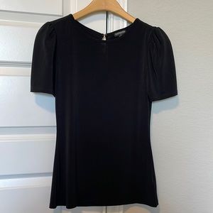 Black top with cute shoulder detail size S from Express